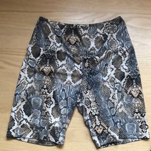 Free People intimately snake skin bike shorts